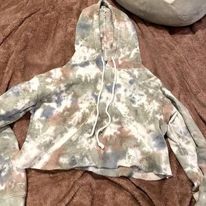 Cropped tie dye sweater